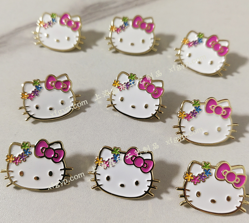 凯蒂猫乐园徽章HelloKitty五彩花环徽章 凯蒂猫乐园徽章HelloKitty五彩花环徽章